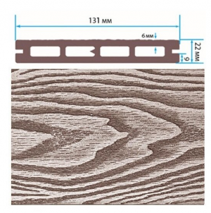 Террасная доска Terrapol Смарт 3D Пустотелая с пазом Венге Соренто