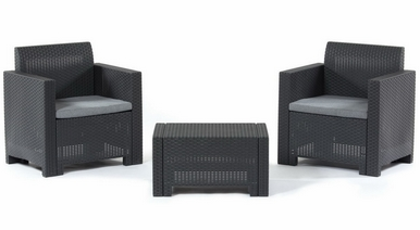 Комплект мебели Set Nebraska Terrace (2 кресла и кофейный столик) Венге