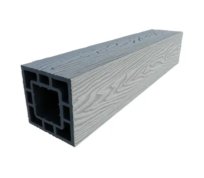 Столб из ДПК серия SIMPLEX 120х120мм Серый