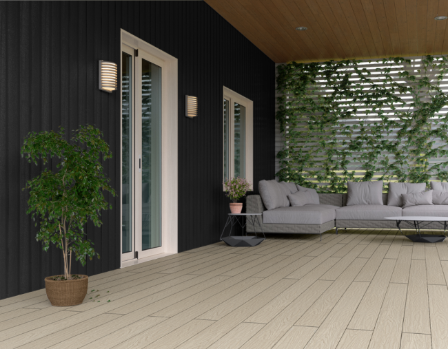 Стеновые реечные панели из ДПК CM Wall Чёрный