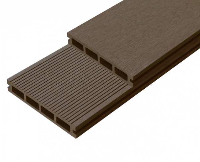 Террасная доска из ДПК Outdoor вельвет/шлифованная Тёмно-коричневый